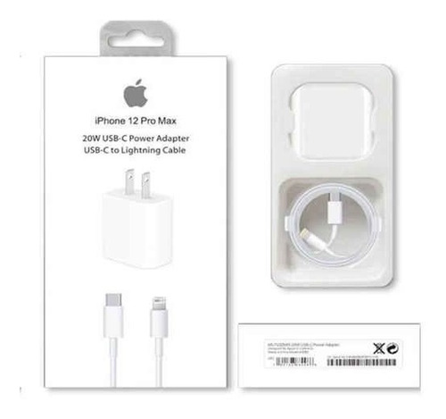 Cargador Apple 20W Carga Rapida Cubo & Cable 1M